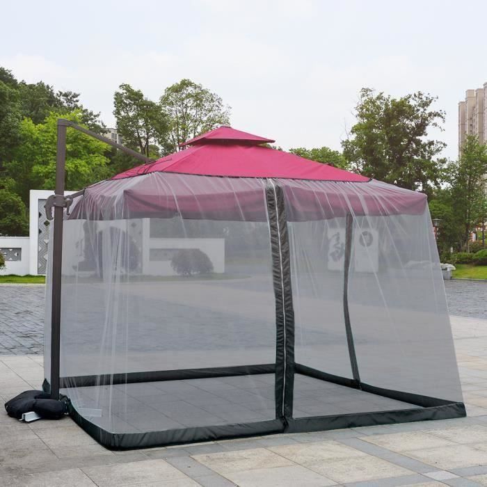 Moustiquaire Exterieur En Tissu De Polyester 300x300x230cm Noir L54211 Prix Pas Cher Cdiscount