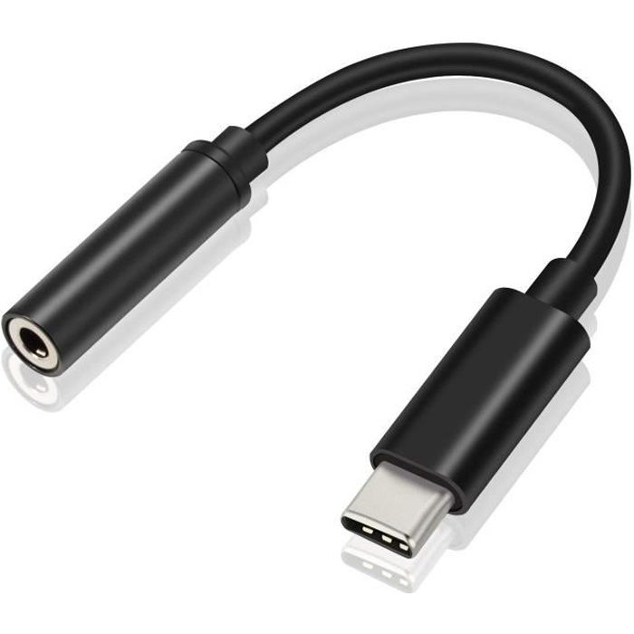 aceyoon DAC USB C Jack Adaptateur Court Cable Type C vers 3.5mm Femelle Audio Connecteur USBC Aux 192KHz Compatible Huawei Honor