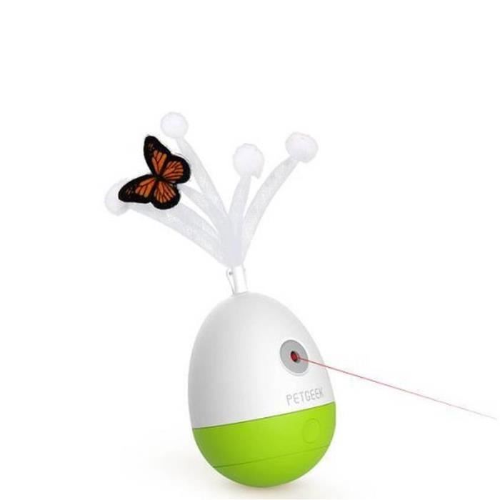 Comparer les prix de Petgeek Oeuf Laser jouet pour chat imite un son d'oiseau et stimule l'envie de jouer de votre meilleur compagnon