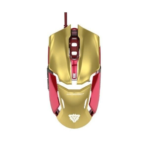 Souris Gamer – E-BLUE – Iron Man 3 – Filaire – 6 boutons – 4000 DPI