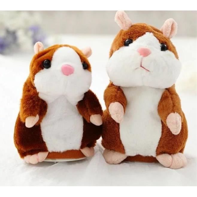 Universal - 15 cm parlant hamster souris enfant peluche jouet mignon  parlant son hamster hamster jouet éducatif f - Doudous - Rue du Commerce