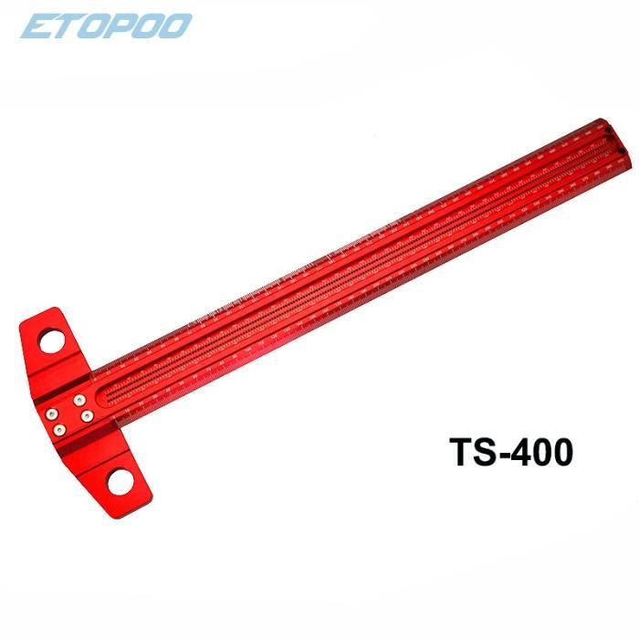 Jauge Centrale 105 Mm En Alliage D’Aluminium Rouge – Outil De Traçage Ligne Centrale & 45° Pour Travail Du Bois & Menuiserie