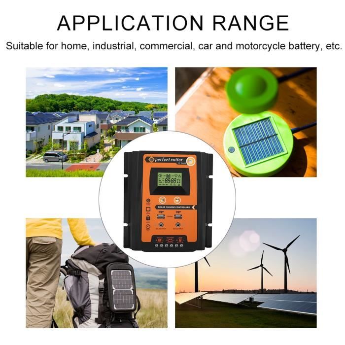 Régulateur Solaire MPPT 30A - 12V/24V Auto, Écran LCD, USB, Pour Panneaux Solaires Et Batteries