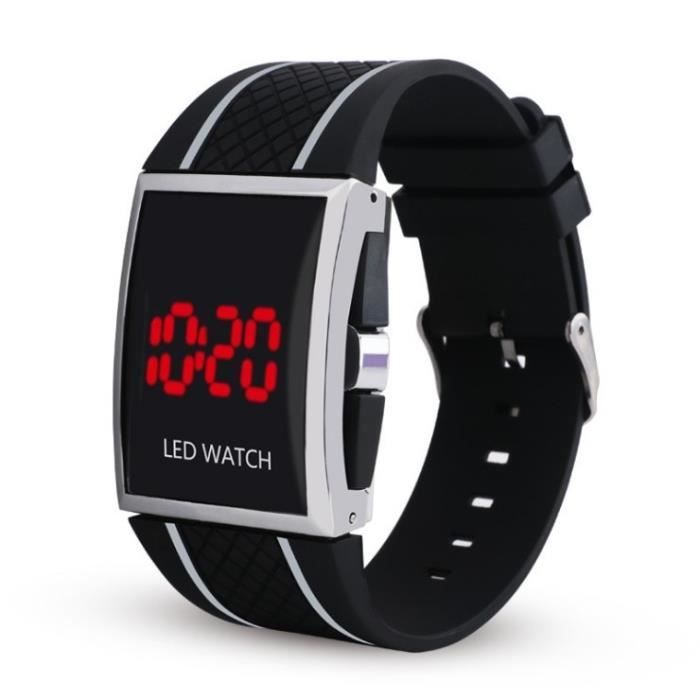 Taille Noir blanc Women Digital Watches For Girl Lady Wrist Watch Electronic Clock Lover Watches Montre Femme Led Watch Bracelet F Achat vente montre Femme Cdiscount