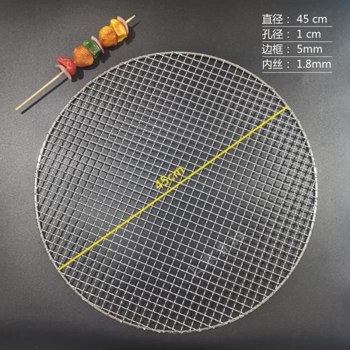 Grille Ronde En Acier Inoxydable 304 Avec Pince à Griller De 40 Cm De Diametre Accessoires Pour Barbecue 71517633