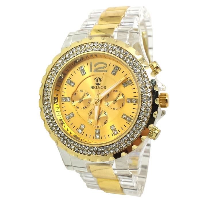 Montre transparente femme best sale