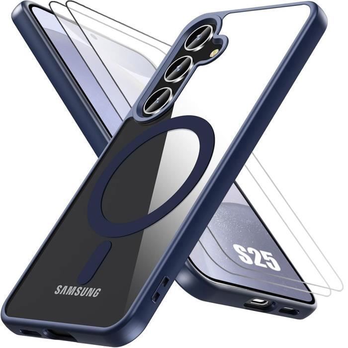 Coque Silicone Magnétique Pour Samsung Galaxy S25 Edge – Beige/taupe – Protection Choc, Compatible Charge Sans Fil - 12