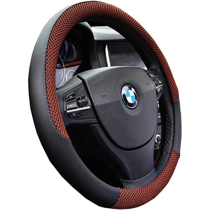 Couvre-volant En Cuir Noir Pour Peugeot 404 (1960-1975) - Double Couture, Installation Facile