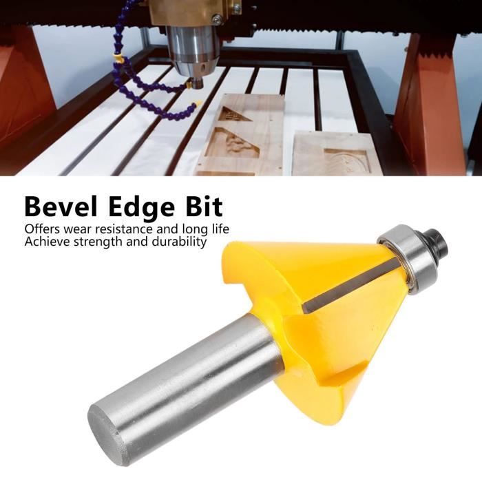 Fraise Gravure CNC V 2 Cannelures - Tige 6mm, Angles 15-30°, Pour Bois, Plastique, Aluminium