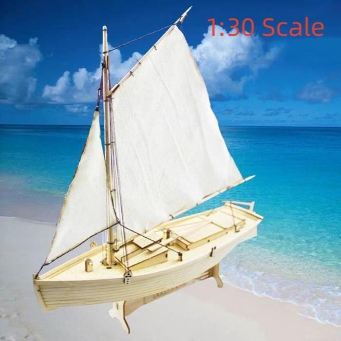 Kit Maquette Bateau Voilier En Bois EsportsMJJ 1:130 - 380x130x270mm Décoration Et Loisir