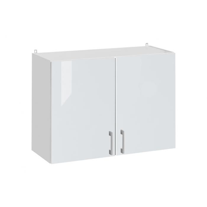 Meuble haut de cuisine Eco Blanc Brillant 2 portes L 60 cm - Cuisineandcie Meuble haut de cuisine Eco Blanc Brillant 2 portes L 60 cm - Cuisineandcie