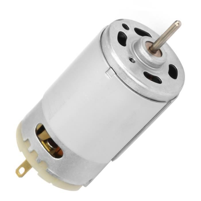 Dilwe Moteur Brossé RC 25T 370 – Haute Vitesse 42000 Tr/min – Boîtier Inox, Roulements Scellés – Pour Voiture, Bateau, Avion