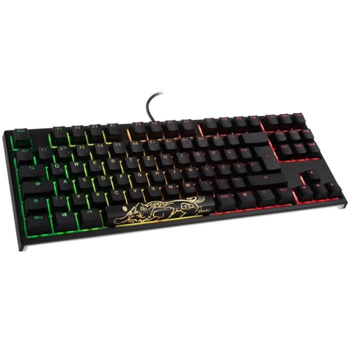 Ducky ONE 2 TKL PBT Gaming Tastatur, MX-Silent-Red, RGB LED - sc 0,000000 Noir