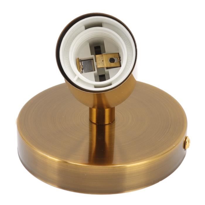 Support D'ampoule TOPINCN E27 - Style Vintage, Rotation 180° - Pour Plafonnier, Lampe Murale - Noir, Blanc, Argent - 3