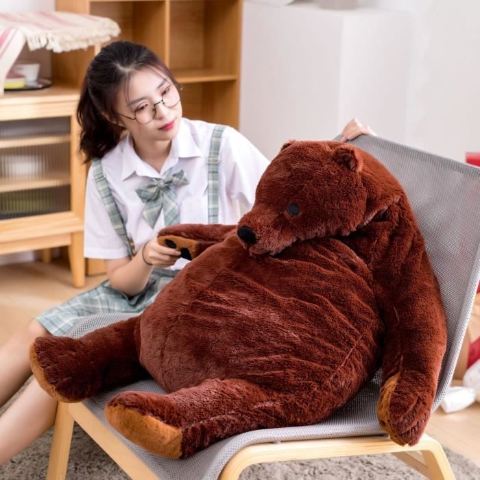 Ours en Peluche Animal en Peluche Je t'Aime Ours en Peluche avec Cœur Jouet en Peluche Doux Cadeau de Noël Saint-Valentin 11 Pouces Beige X043