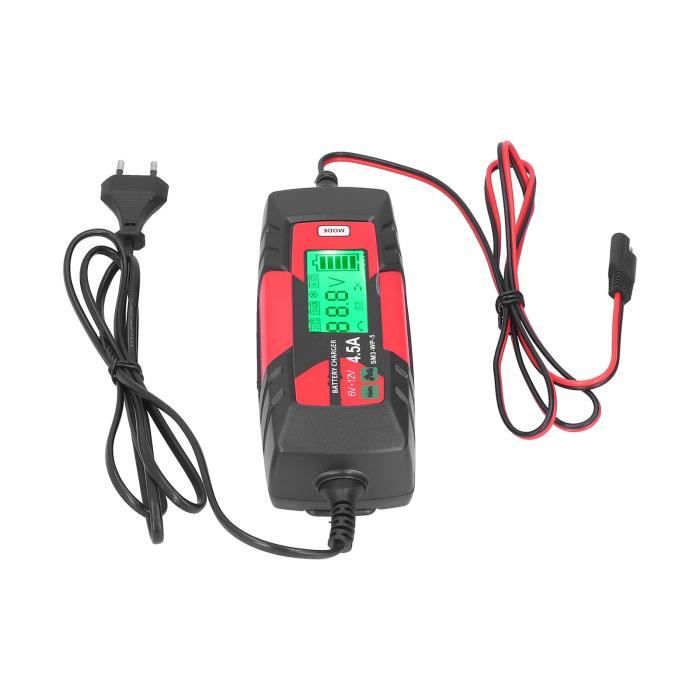 Fafeicy mainteneur de batterie Chargeur de batterie de voiture 6V 12V Mainteneur automatique