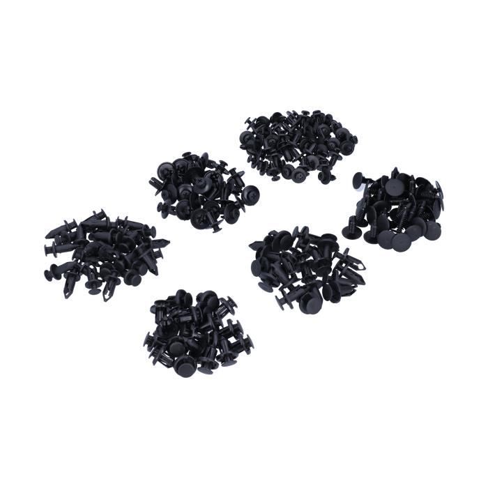 190 Clips De Fixation Voiture Universels - 6 Tailles, 6 à 10 Mm, En ABS, Pour Pare-chocs, Portières, Garnitures