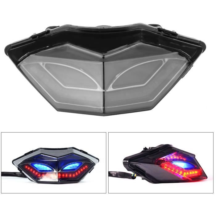 EBTOOLS Feu Arrière LED Moto Avec Clignotant Et Frein - Éclairage Plaque Immatriculation Universel 12V