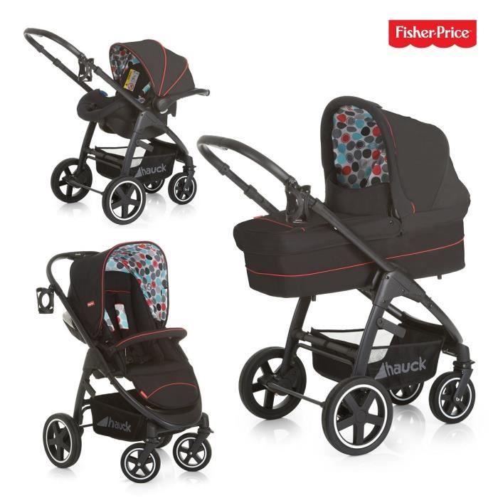 Poussette trio hauck sales rouge et noire