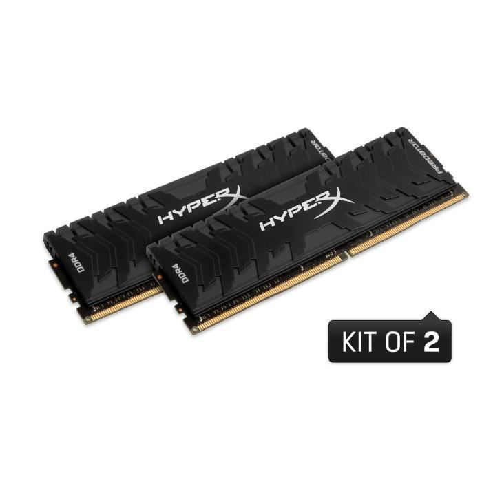 Top achat Memoire PC HYPERX Mémoire PC Predator - DDR4 - 16Go - 2666MHz - CL13 - DIMM (Kit de 2 x 8Go) XMP - HX426C13PB3K2/16 pas cher Achat Memoire PC HYPERX Mémoire PC Predator - DDR4 - 16Go - 2666MHz - CL13 - DIMM (Kit de 2 x 8Go) XMP - HX426C13PB3K2/16 pas cher