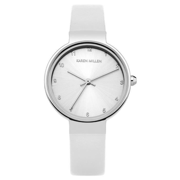 Montre Karen Millen Femme Acier KM131W 28mm Cdiscount Bijouterie
