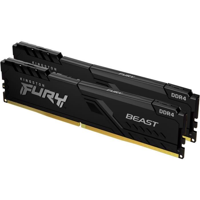 Mémoire RAM - CORSAIR - Vengeance RGB Pro DDR4 - 16GB 2x8GB DIMM - 3200 MHz  - 1.35V - Noir (CMW16GX4M2C3200C)