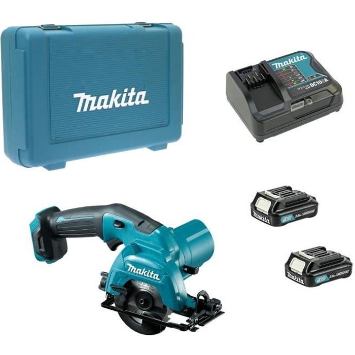 Makita Scie circulaire à batterie 10.8V 2Ah Li Ion lame 85 mm HS301DSAE