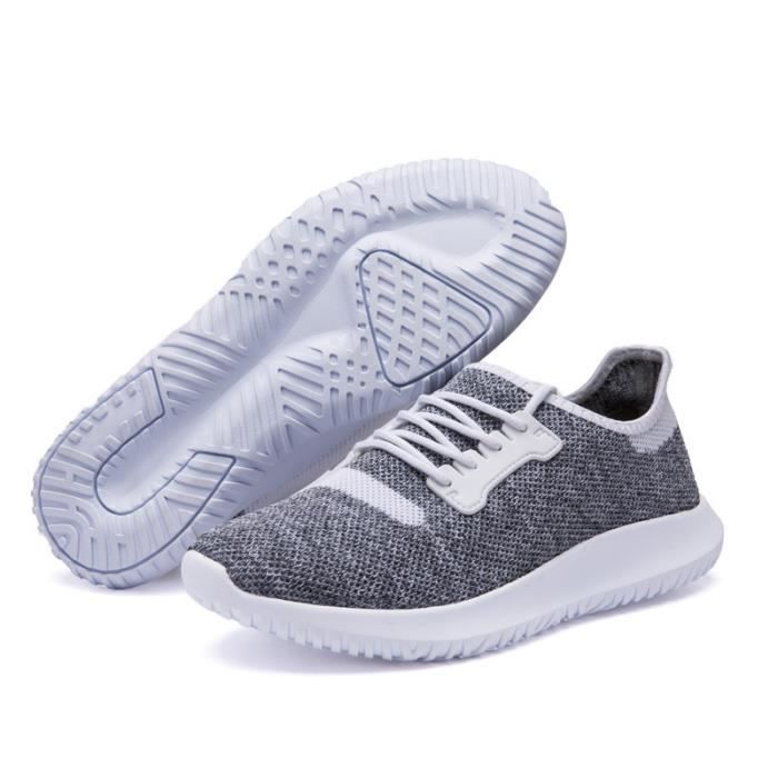 Basket chaussure sport chic Femme et homme chaussures de sport chaussures  de sport respirant Gris - Cdiscount Chaussures