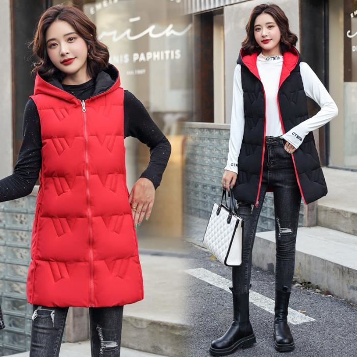 Manteau femme noir et rouge shop