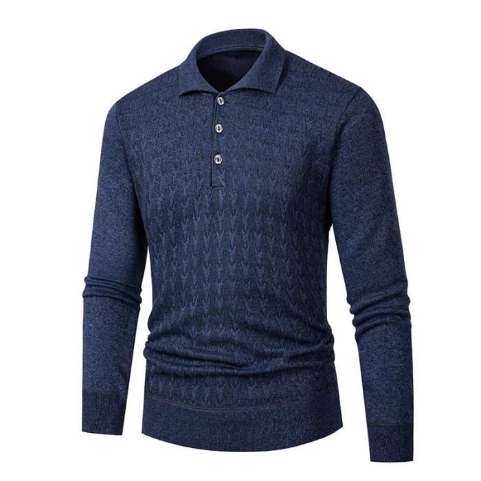 Polo epais homme manches longues 2025