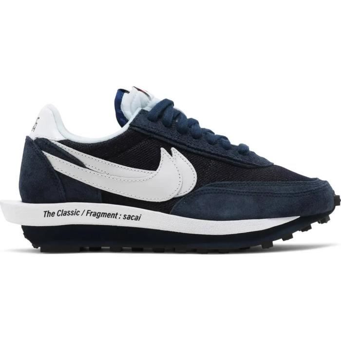 Baskets Nike LDWaffle Sacai Fragment Bleu - Homme - Maille cuir et daim - Lacets