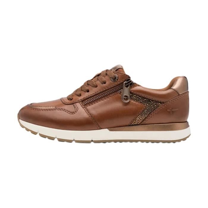 tamaris Basket Basse Cuir Tamaris Comfort - Cognac