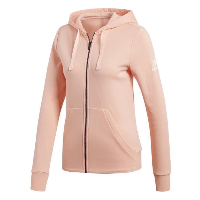 veste adidas rose et blanche