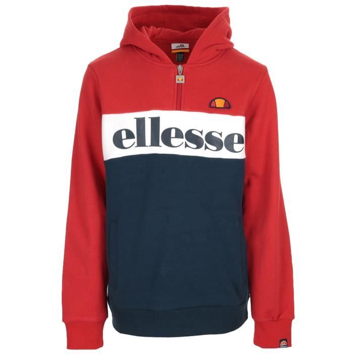 Sweat Ellesse Vincano 1 4 Zip Hoody Jr Enfant Bleu Marine Rouge Blanc Bleu marine rouge blanc Cdiscount Pret a Porter