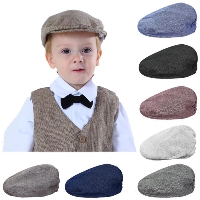 Casquette Gavroche Enfant Mintgreen – Tweed Chevrons Style Baker Boy Pour Bébé Garçon Chic