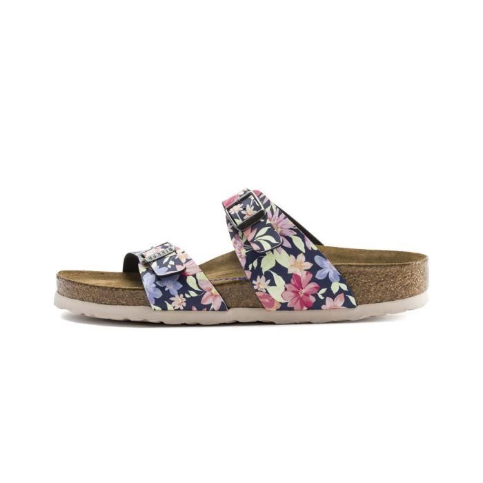 Sandale Femme Birkenstock SYDNEY Bleu marine Rouge Jaune