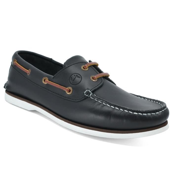 Chaussures Bateau Femme Seajure Zlatni Cuir Bleu Marine