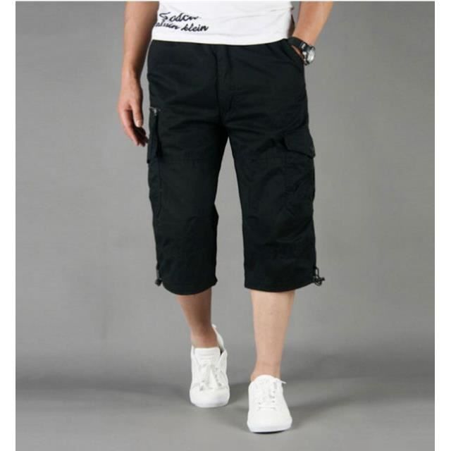 Short,Cargo d'été en coton pour hommes, grande taille, ample