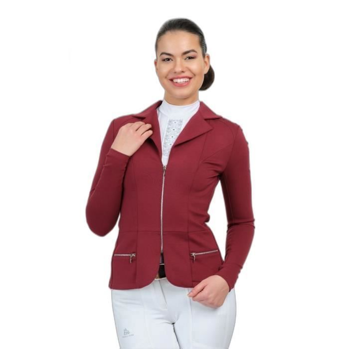Veste de concours bordeaux femme sale