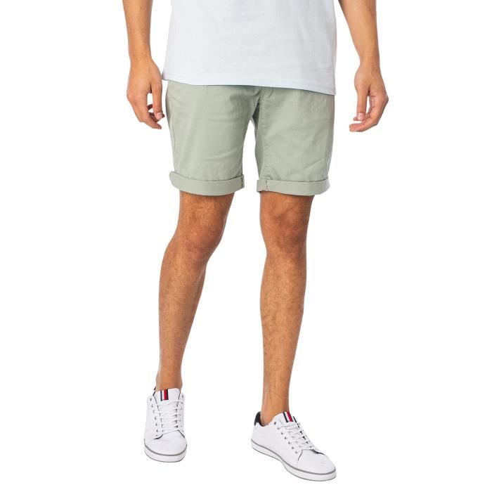 Short Chino Kirkland Signature Homme - Taille 34 - Noir, Vert, Gris, Motif Plaid
