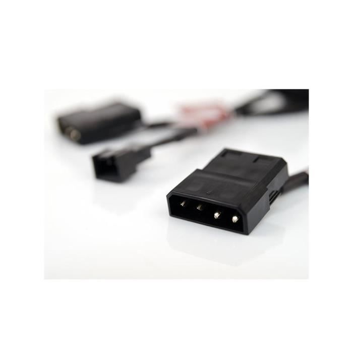 Lot de 3 fiche dalimentation 5.25 /à 4 broches//S-ATA /à 15 broches Goobay C/âble adaptateur dalimentation Molex vers S-ATA