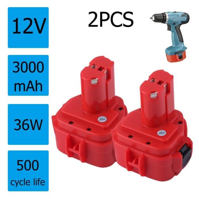 2 Batteries 12V 4800mAh Ni-MH Compatibles Makita – Longue Durée Pour Vos Outils