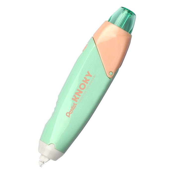 Correcteur rétractable PENTEL Knoky vert pastel 6m x 5mm - Cdiscount ...