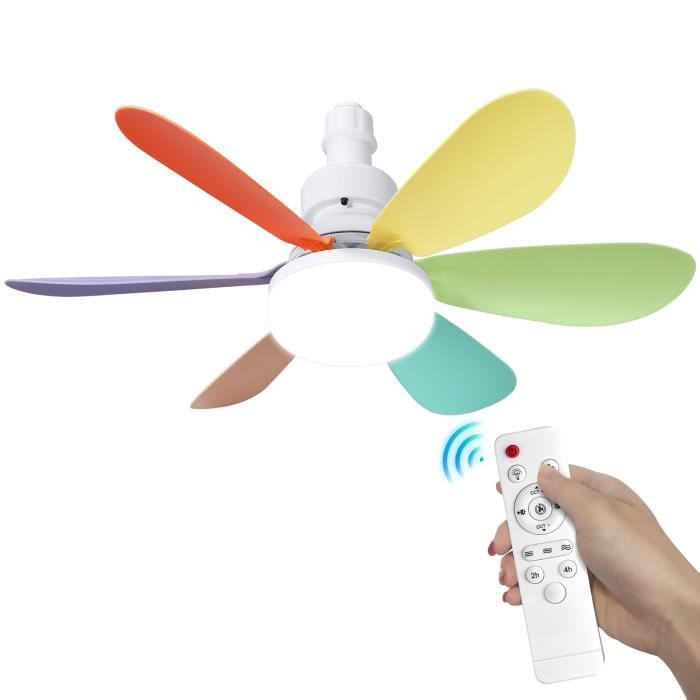 Ventilateur de Plafond - PRUMYA - 6 Lames - Télécommande - 3 Vitesses - 3000-6500K - Prumya