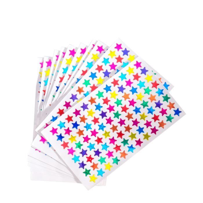 Pack de 960 pièces 1 cm AutoAdhésif Couleurs Assorties Brillant Sparkle Star Autocollants