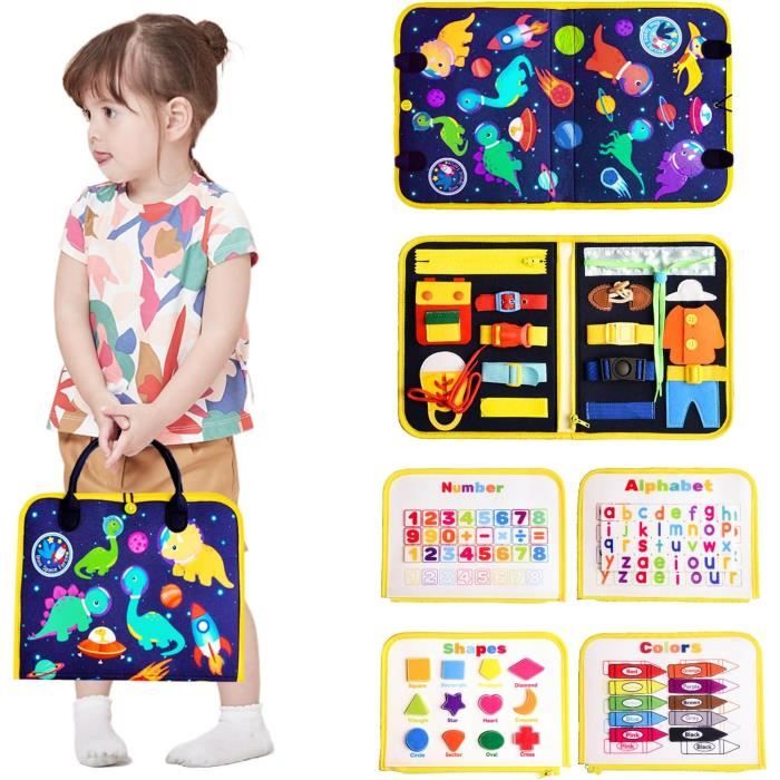 Achiyway Planche Montessori 8 Pages – Jeu Éducatif Fille 1-6 Ans, Puzzle Flamant Rose, Cadeau Anniversaire Noël
