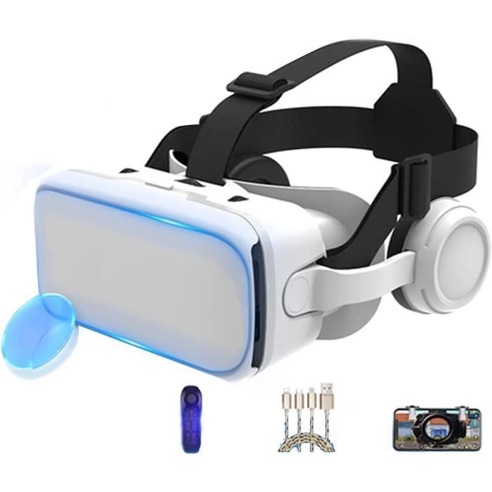 Casque VR Smartphone Réalité Virtuelle 3D Avec Audio Bluetooth Bobovr Z6 Blanc
