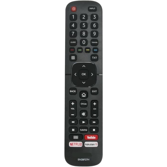 VINABTY Nouveau EN2BF27H Télécommande de Remplacement EN2BF27H TV Télécommande pour HISENSE TV H32A5840 H43A6140 H65A6140 H43AE6030 H50A6140 H50AE6030 H50B7500 H65AE6030 H55AE6030 Remote Controller