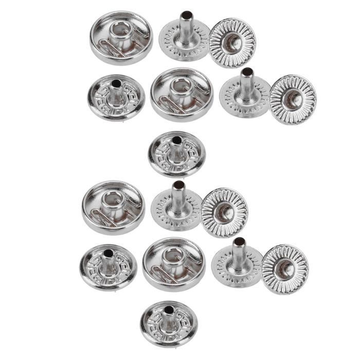 VGEBY Kit de boutons-pression 200 Set Snap Fasteners Kit 8mm Fort