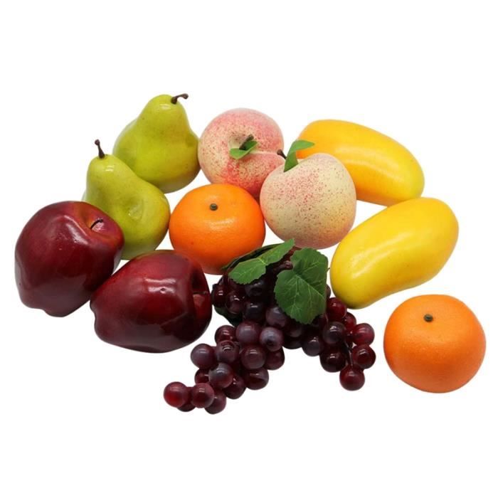 Lot De 12 Fruits Artificiels En Mousse - Décoration Réaliste Pour Cuisine, Restaurant Ou Accessoire Photo